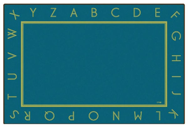 Picture of 4' x 6' Just the Alphabet Blue Carpet