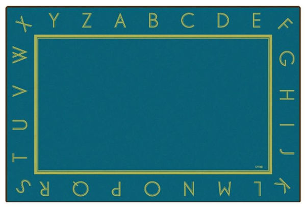 Picture of 8' x 12' Just the Alphabet Blue Carpet