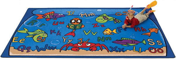 Picture of Alphabet Aquarium Carpet, 5'10" x 8'4"