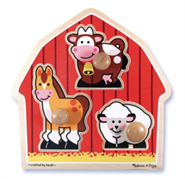 Picture of Barnyard Animals Jumbo Knob Puzzle