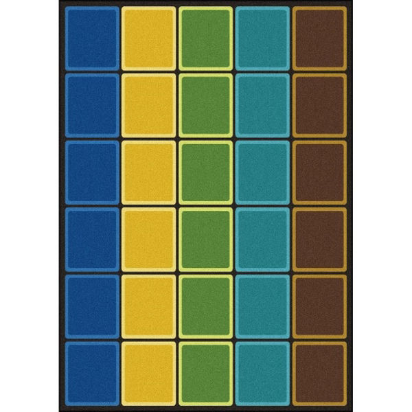 Picture of Blocks Abound Earthtone Carpet 10'9" x 13'2"