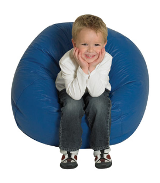 Picture of BLUE Round Bean Bag Chair, 26"