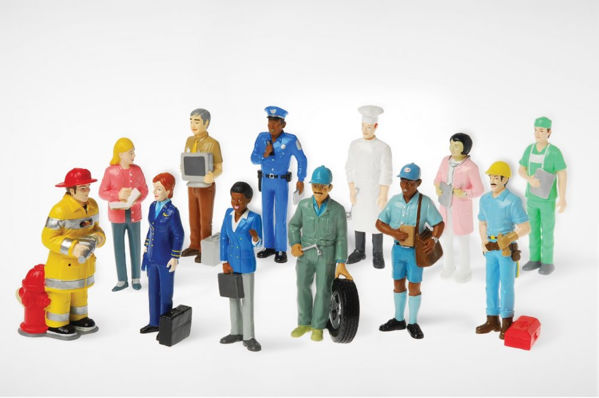 Picture of Career Figures Set 1, includes 12 5" vinyl community helpers