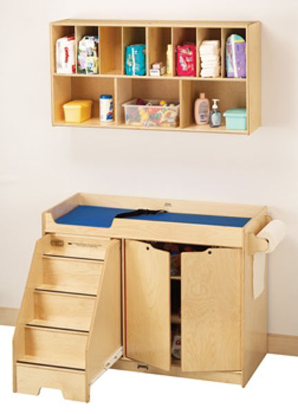 Picture of Changing Station Combo Includes Changing Table with Stairs & Organizer, Left stairs