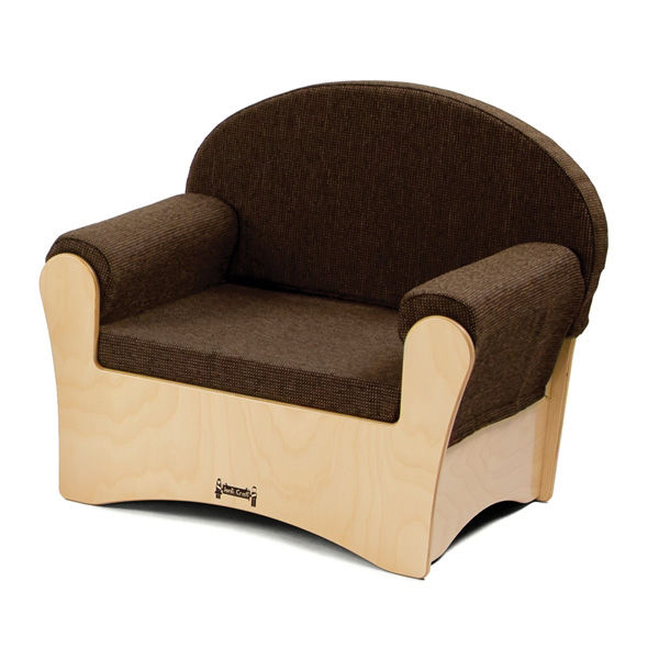 Picture of Espresso Fabric Chair with wood frame