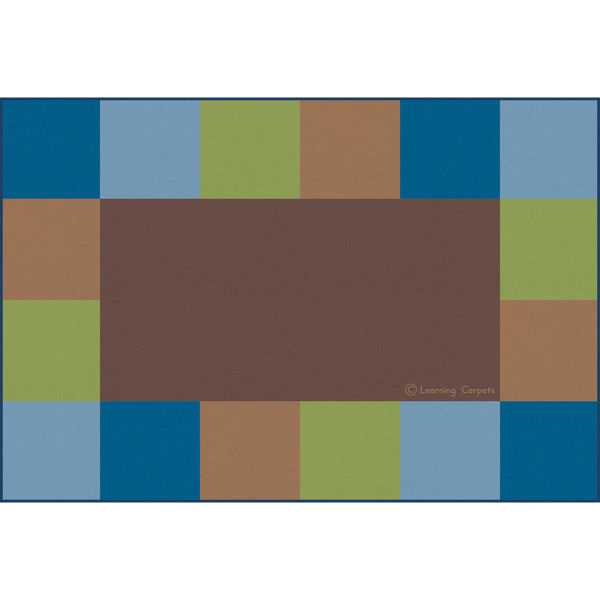 Picture of Grid Border Large Rectangle Rug 12' x 8'
