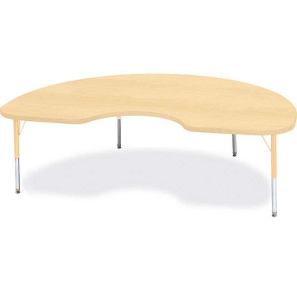 Picture of Kidney Table 48” x 72” with Maple top & Edge-banding Adjustable Ht. Legs