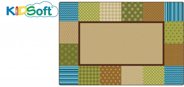 Picture of Kidsoft Pattern Blocks 4x6 carpet, Nature color