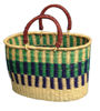 Picture of Large Oval Basket with handles Natural color