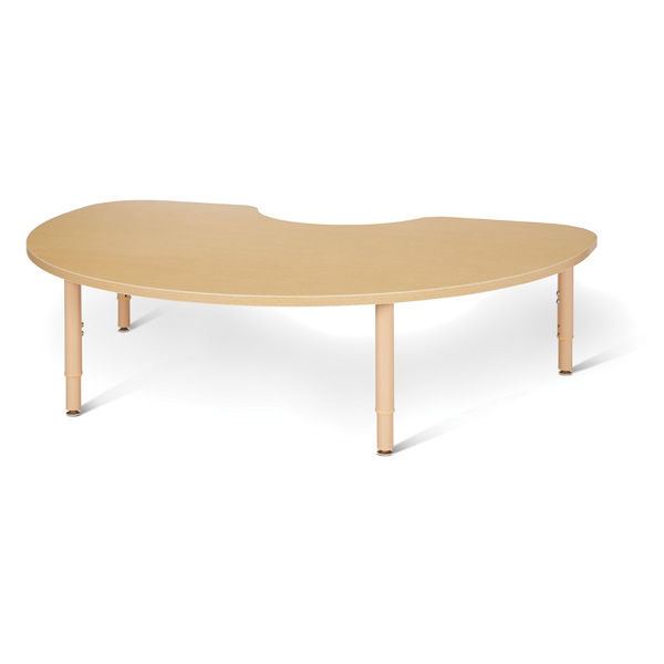 Picture of Maple top Kidney table w/adj legs