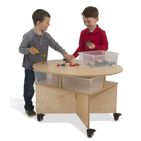 Picture of Mobile Collaboration Table with Trays