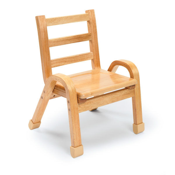 Picture of Natural Wood 13" Stack Chair, set of 2