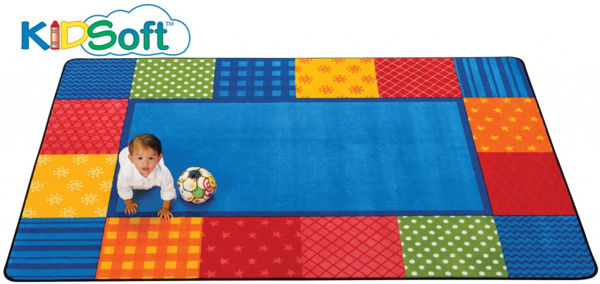 Picture of Pattern Blocks Carpet, 4x6, primary