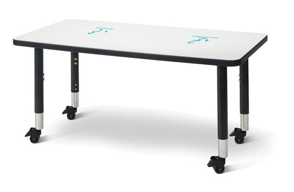 Picture of Rectangle Dry Erase Table - Mobile Makers Station
