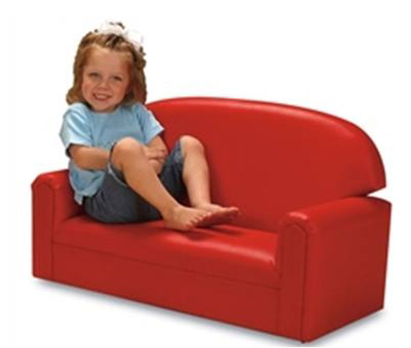 Picture of Red Vinyl Infant Toddler Sofa
