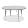 Picture of Round 36" Activity Table, Driftwood Gray w/ Coastal Blue trim