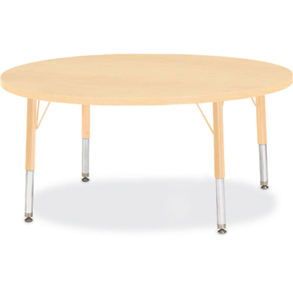 Picture of Round Table 42" Diameter with Maple top & Edge-banding Adjustable Ht. Legs