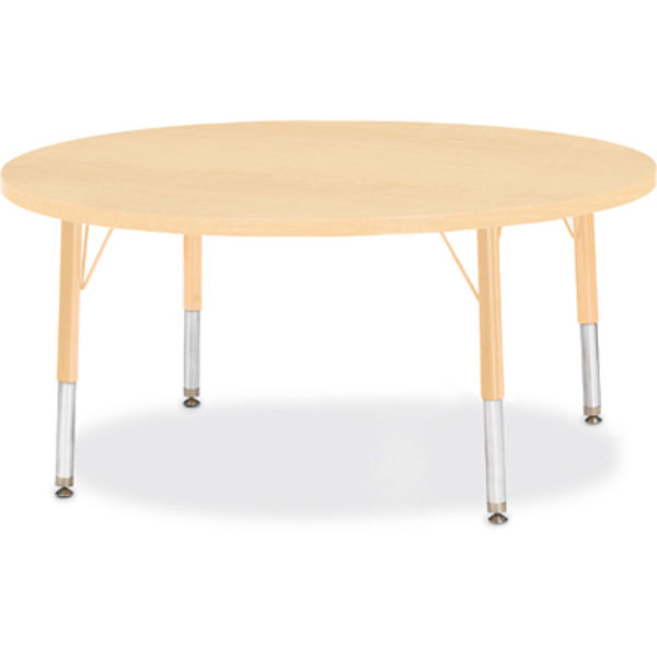 Picture of Round Table 48" Diameter with Maple top & Edge-banding Adjustable Ht. Legs
