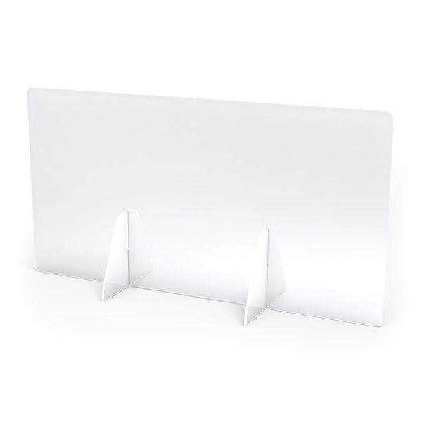 Picture of See Thru Table Divider Shields, 16'h x 30"w x 8"d.  Personal Protective Equipment.