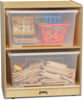 Picture of SINGLE JUMBO TOTE STORAGE -CLEAR TOTES AND LIDS