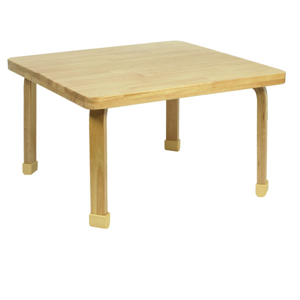 Picture of Square 30" Natural Wood Table - 18"legs