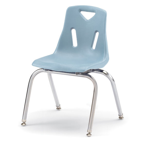 Picture of Stacking Chair 12" Coastal Blue with Chrome Legs