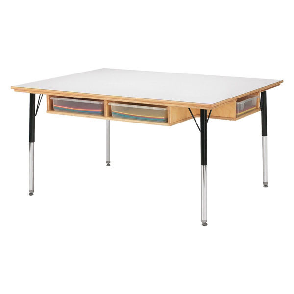 Picture of Table with Storage 15-24"Ht w/clear trays