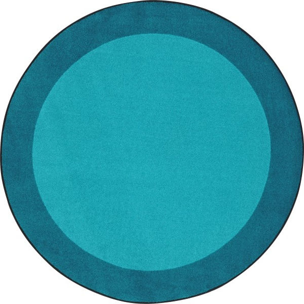 Picture of Teal Round Rug 5'4" 