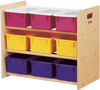 Picture of Tote Storage with 9 Colored Bins