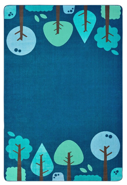 Picture of Tranquil Trees Blues Carpet 6x9