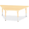 Picture of Trapezoid Table 30” x 60” with Maple top & Edge-banding Adjustable Ht. Legs