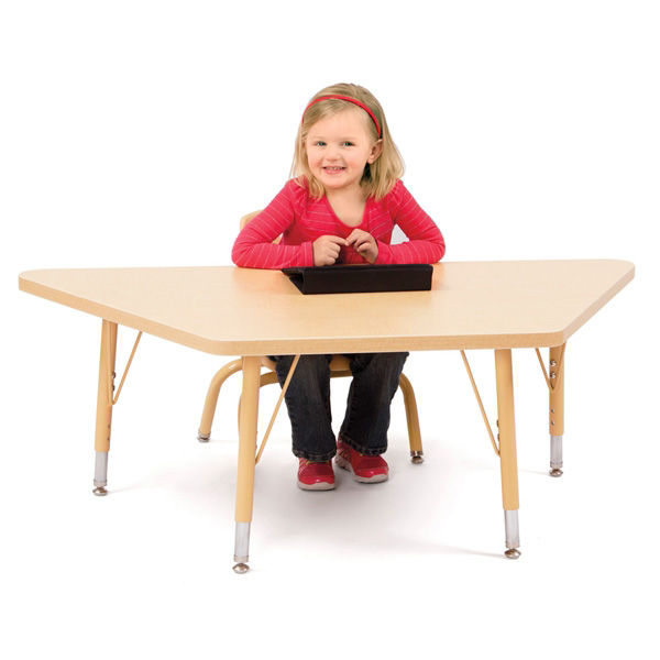 Picture of Trapezoid Table 30x30x60"  Maple on Maple Afterschool Height