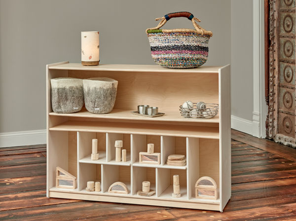 Picture of White Accent STEM Storage with Cubbies
