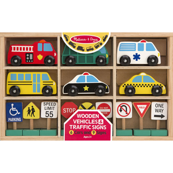 Picture of Wooden Vehicles and Traffic Signs