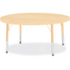 Picture of Round Table 42" Diameter with Maple top & Edge-banding Adjustable Ht. Legs