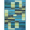 Picture of Boomblox Pattern Teal Rectangle Carpet 5'4"x7'8"