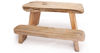 Picture of Nature Classroom Log Wood Table with 2 Benches Outdoor ( set of 3)