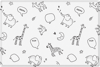 Picture of Play  Mat- Double sided zig zag Gray Pattern and simple animal pattern