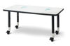 Picture of Rectangle Dry Erase Table - Mobile Makers Station with Drawer