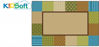 Picture of Kidsoft Pattern Blocks 4x6 carpet, Nature color