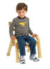 Picture of Natural Wood 11" Stack Chair, set of 2