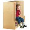 Picture of Toddler 5 Section Coat Locker with Step - with Clear Cubbie-Trays