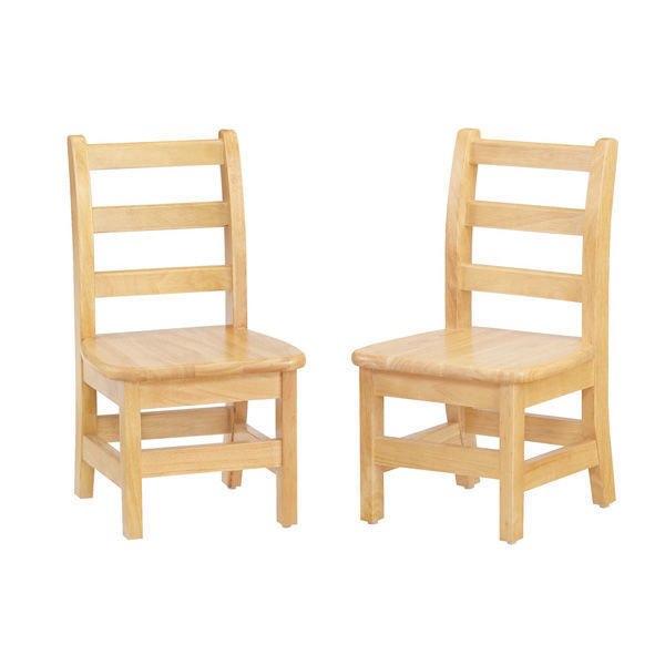 Picture of 12" Pair Wooden Ladderback Chairs