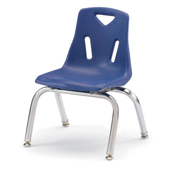 Picture of Stacking Chair with Chrome-Plated Legs 18" Navy