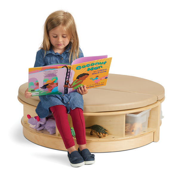 Picture of Circular Reading Island with Wheat Cushion