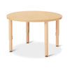 Picture of 42" Round Table , Maple laminate tops and edging, adjust Height Maple Legs.