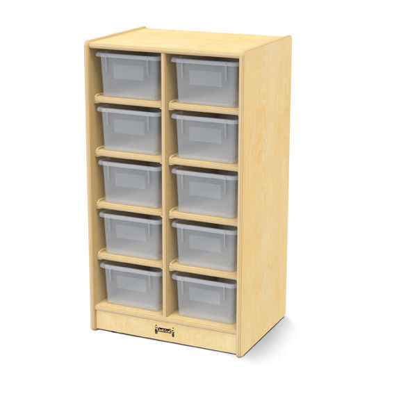 Picture of 10 Cubbie /Tray Mobile Storage Unit includes 10 Clear trays