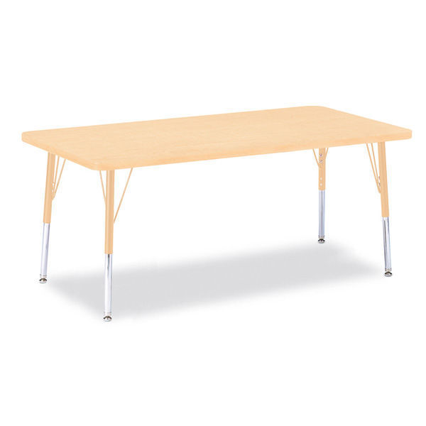 Picture of Rectangle Table 30"x 60" with Maple top & Edge-banding Adjustable Ht. Legs