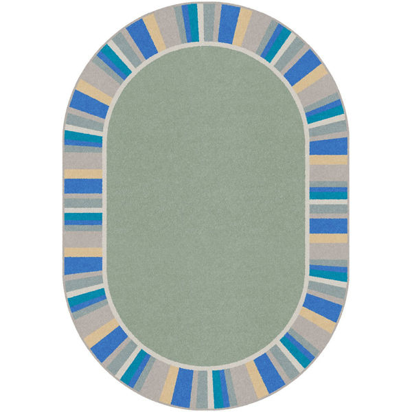 Picture of Off the Cuff 3'10" x 5'4" Oval Carpet, Sage