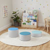 Picture of Soft Ottoman/ Stools Graduated Heights- set of 3